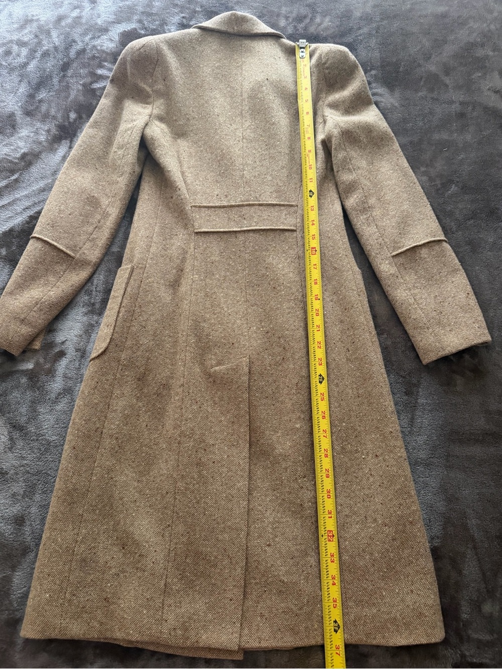 Women’s tan coat wool/lambswool - Picture 7 of 9